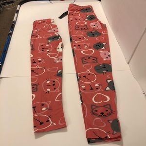 Mommy & Me Bundle Soft Pink Kitty Cat Leggings